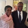 Special Representative on Sexual Violence in Conflict Zainab Hawa Bangura (left) and world-renowned surgeon Denis Mukwege.