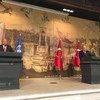 古特雷斯秘书长与土耳其总理耶伊尔德勒姆举行联合记者会。联合国图片