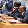 联合国几内亚比绍特使图埃在安理会进行情况通报。联合国图片/Eskinder Debebe