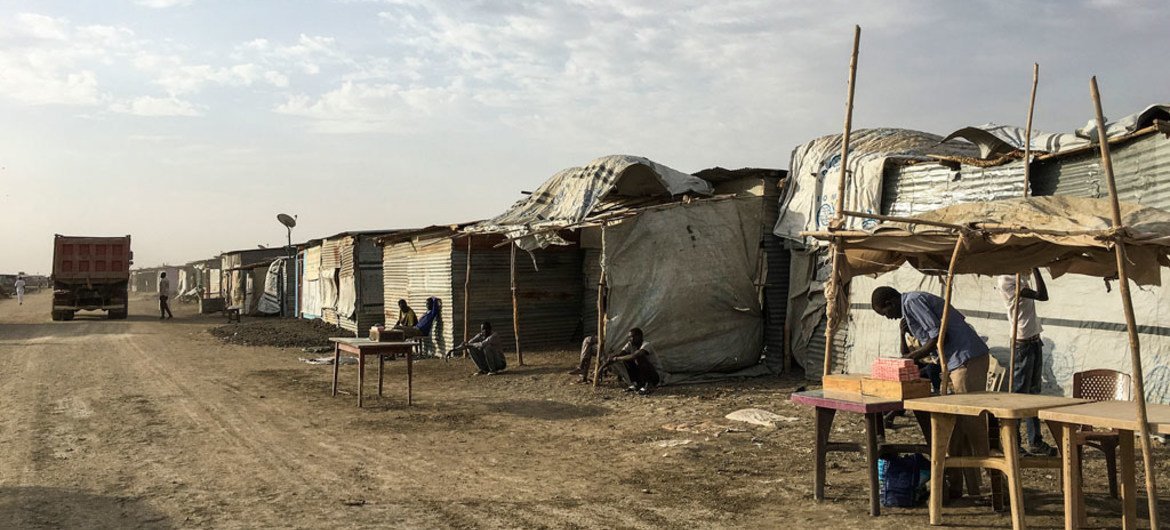 Le site de protection des civils de l'ONU, à Malakal, au Soudan du Sud. Photo MINUSS/Isaac Billy
