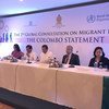 Sri Lankan government, WHO and IOM representatives at the closing ceremony of the second Global Consultation on Migrant Health.