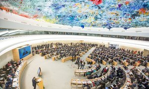 The Human Rights Council chamber in Geneva. UN Photo/Elma Okic