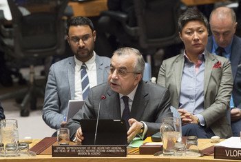 Zahir Tanin, Special Representative of the Secretary-General and Head of the United Nations Interim Administration Mission in Kosovo (UNMIK), briefs the Security Council.