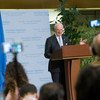 Staffan de Mistura, enviado especial de la ONU para Siria, habla a la prensa en Ginebra. Foto: ONU/Violaine Martin