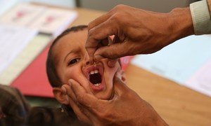 Un petit garçon est vacciné contre la polio à Sa'ada, au Yémen (archives). Photo UNICEF/UN026952/Madhok