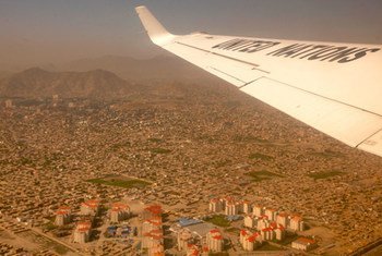 Vue aérienne de la province occidentale d'Hérat, en Afghanistan.