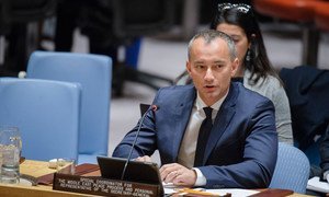 Nickolay Mladenov, le Coordonnateur spécial de l'ONU pour le processus de paix au Moyen-Orient devant le Conseil de sécurité (archives). Photo ONU/Manuel Elias