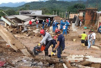 Cleaning up operations in Mocoa, a city in Putamayo province, Colombia, after a deadly landslide on 31 March 2017 claimed the lives of upwards of 200 people.