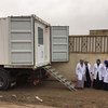 A mobile delivery unit UNFPA deployed inside West Mosul, Iraq, to meet lifesaving needs of primary healthcare for women and girls.