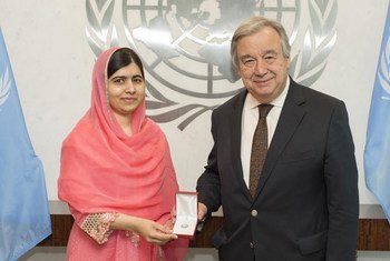 Secretary-General António Guterres designates children’s rights activist and Nobel Laureate Malala Yousafzai as a UN Messenger of Peace.