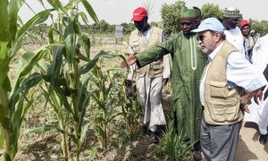 FAO Director-General José Graziano da Silva (right) in early April 2017 visited some of the worst affected areas in Chad and northeastern Nigeria.