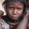 A girl displaced with her family by Boko Haram insurgents from their home on an island in Lake Chad, in Melea village, Lake Region, Chad.