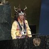 Представитель народности Онондага Тододахо Сид Хилл в ООН. Фото ООН/И.Шнейдер