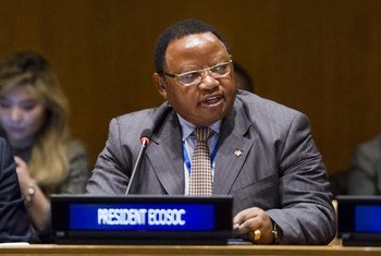 Le Président du Conseil économique et social (ECOSOC), Frederick Musiiwa Makamure Shava. Photo ONU / Rick Bajornas