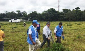 UN Security Council, and the Representative of the Secretary General and head of the UN Mission in Colombia arrived at the Zone of Normalization (ZVTN acronyms in Spanish) La Reforma in the department of Meta.