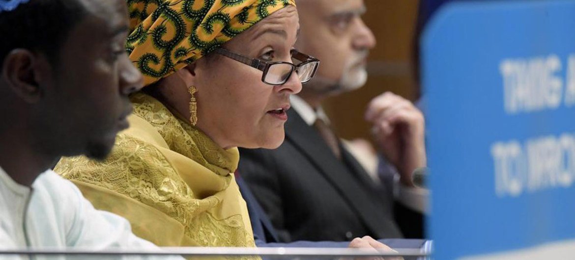 La vicesecretaria general de la ONU, Amina Mohammed, interviene en el Segmento de Integración del Consejo Económico y Social de las Naciones Unidas. Foto: ONU/ Evan Schneider