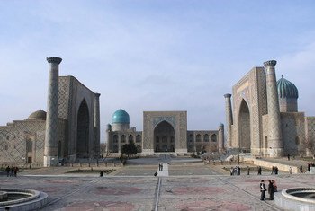 Registan square in Samarqand, Uzbekistan.