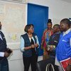 La Directrice régionale de l'OMS pour l'Afrique, le Dr Matshidiso Moeti (2e à gauche), en visite en RDC pour discuter d'une réponse rapide à une précédente épidémie d'Ebola (archives).