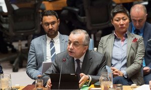 Zahir Tanin, Special Representative of the Secretary-General and Head of the United Nations Interim Administration Mission in Kosovo (UNMIK), briefs the Security Council.