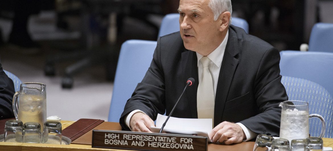 Valentin Inzko, High Representative for Bosnia and Herzegovina, briefs the Security Council on the situation in that country.