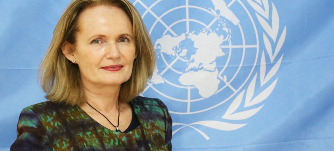 Diane Corner, Représentante spéciale adjointe du Secrétaire général et Chef adjointe de la Mission multidimensionnelle de stabilisation des Nations Unies en République centrafricaine (MINUSCA). Photo MINUSCA