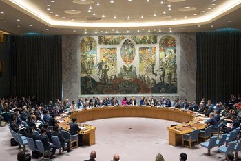 安理会会议现场。联合国图片/Eskinder Debebe