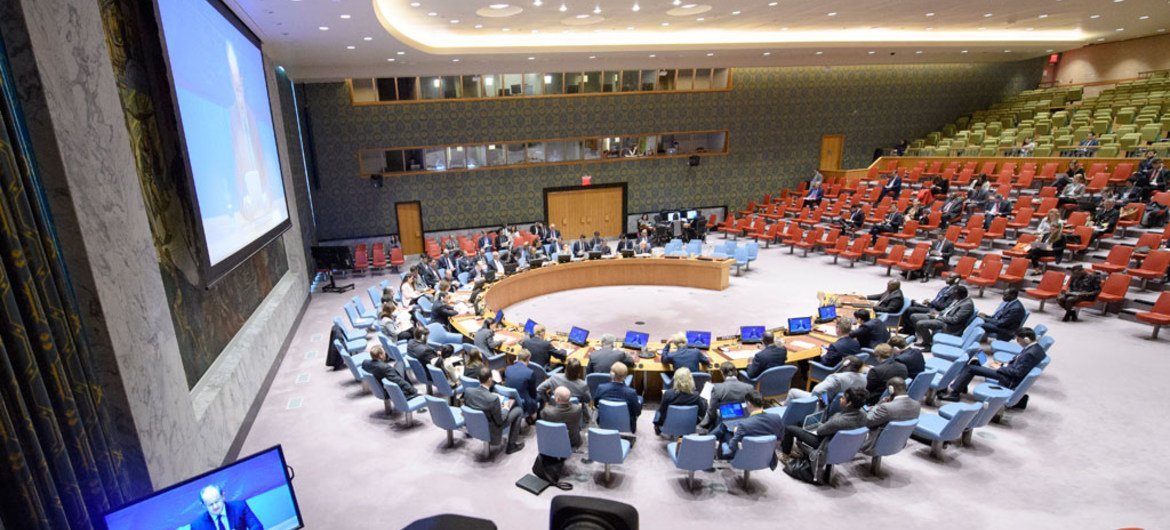 安理会讨论南苏丹局势。联合国图片/Manuel Elias