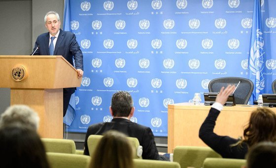 O porta-voz do secretário-geral da ONU, Stephane Dujarric.