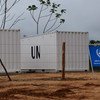 Contenedores donde se almacenan las armas por parte de la Misión de la ONU. Foto: ONU