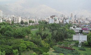View of Nowruz Garden Park, Tehran, Iran. 