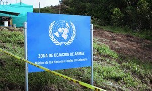 Un site de la Mission des Nations Unies en Colombie pour la collecte d'armes. Photo Mission de l'ONU en Colombie