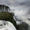 The Iguazu Falls, on the border between Brazil and Argentina.