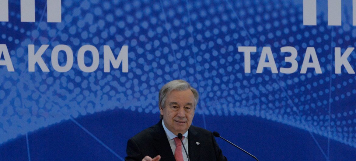 联合国秘书长古特雷斯6月11日访问了吉尔吉斯斯坦，并在首都比什凯克参加了“塔萨·科姆公共服务会议”（Taza Koom Conference on Public Service）。