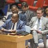 Le Représentant spécial du Secrétaire général pour l'Afrique centrale, François Louncény Fall, s'adresse au Conseil de sécurité (archives)