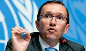 Espen Barth Eide, Special Adviser to the UN Secretary-General on Cyprus during press conference ahead of the Cyprus talks in Geneva.