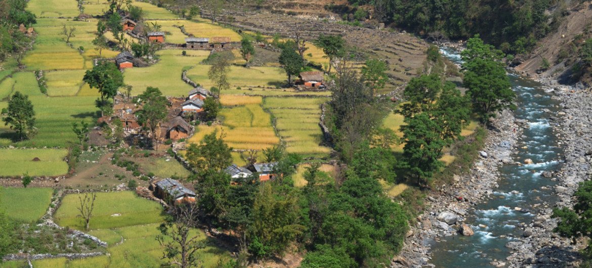 A mountain village in Bajhang district, Nepal.