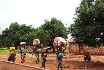 中非共和国的流离失所者。