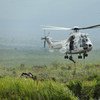 Un helicóptero de la MONUSCO en Kivu del Norte, en la República Democrática del Congo. Foto: MONUSCO
