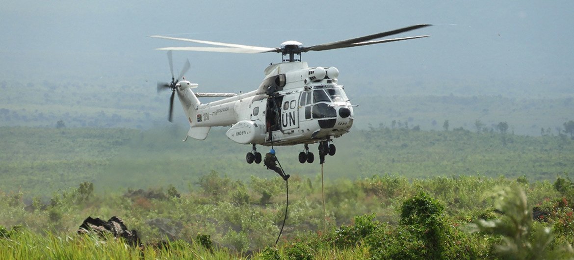 联合国驻刚果稳定团在进行军事训练。联刚稳定团图片