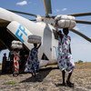 Alimentos del PMA llegan a África para ser distribuidos en los campamentos. Foto: UNICEF/Hatcher-Moore