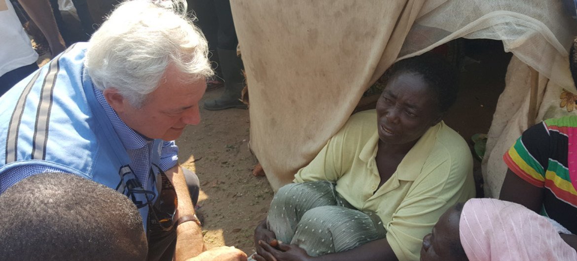 UN Emergency Relief Coordinator Stephen O'Brien in the Democratic Republic of the Congo.