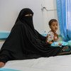 A child receiving treatment for suspected cholera at the centre at Alsabeen Hospital, Sana’a, Yemen.