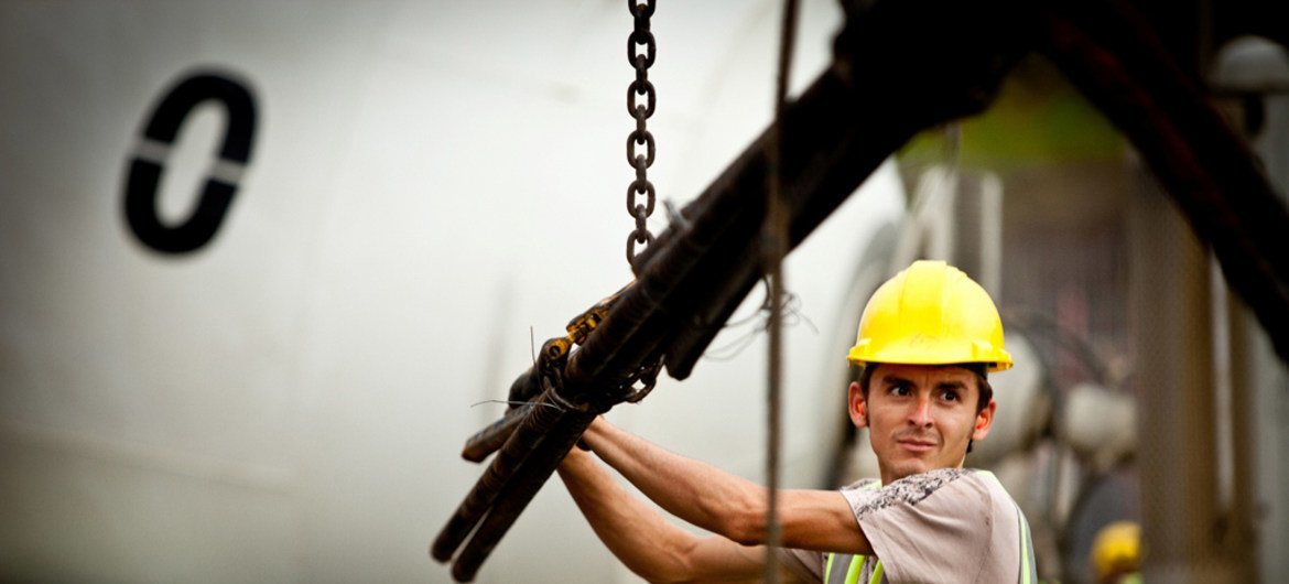 Trabajo de construcción para al expansión del Canal de Panamá. 