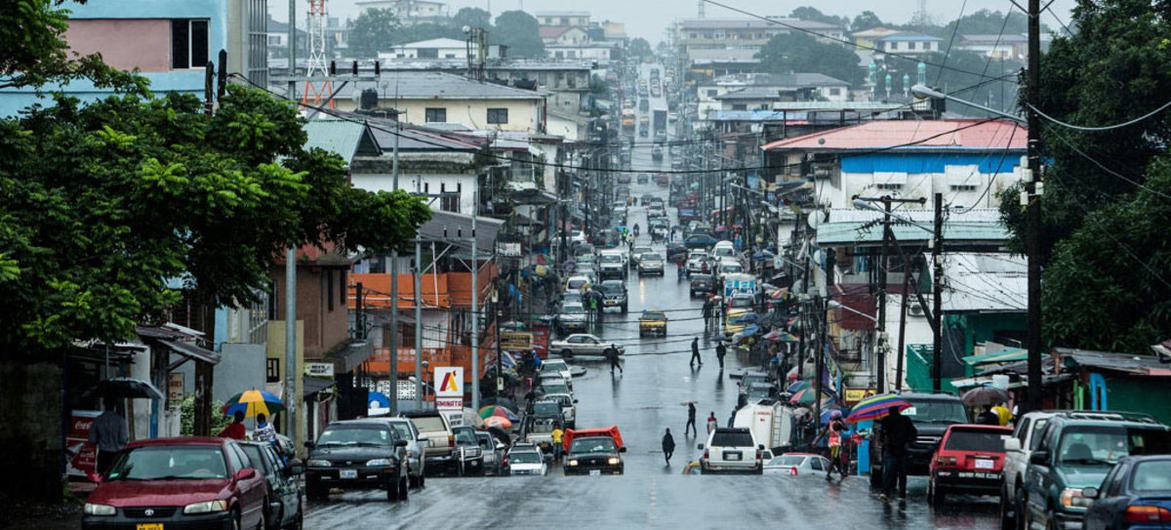Downtown Monrovia, Liberia.