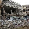 也门萨达省首府萨达城遭受空袭后的景象。人道协调厅资料图片//Philippe Kropf