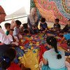 UN Children’s Fund (UNICEF) Regional Director for the Middle East and North Africa, Geert Cappelaere, interacts with children at a UNICEF-supported Child Friendly Space in Tripoli, Libya.