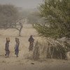 Un site de personnes déplacées à Mellia, au Tchad. Photo OCHA/Ivo Brandau