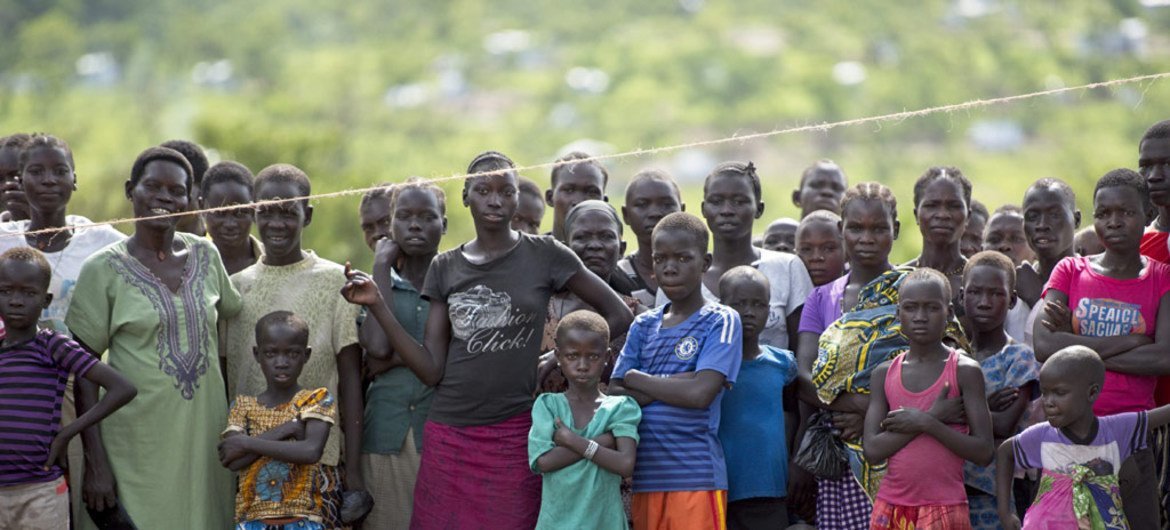 Residents of Imvepi refugee settlement in Arua district, northern Uganda. The UN refugee agency estimates that as of August 2017, there are more than one million South Sudanese refugees in Uganda.