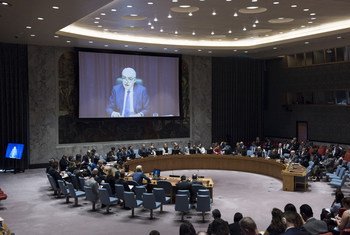Ghassan Salamé, Special Representative and Head of the UN Support Mission in Libya (UNSMIL) speaking by video link to a Security Council meeting on the situation in Libya.