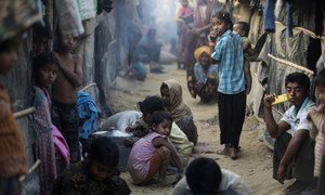 After fleeing violence in Myanmar in October 2016, Rohingya refugees live in overcrowded makeshift sites in Cox’s Bazar, Bangladesh.